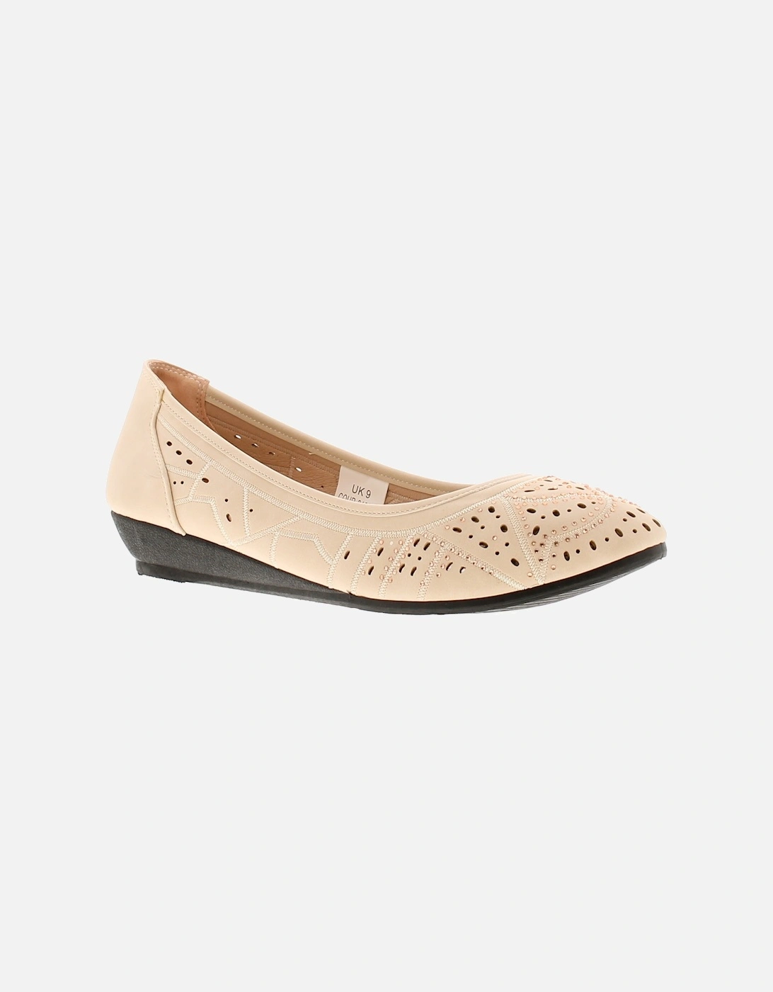 Womens Shoes Wedges Tasha Slip On beige UK Size, 6 of 5