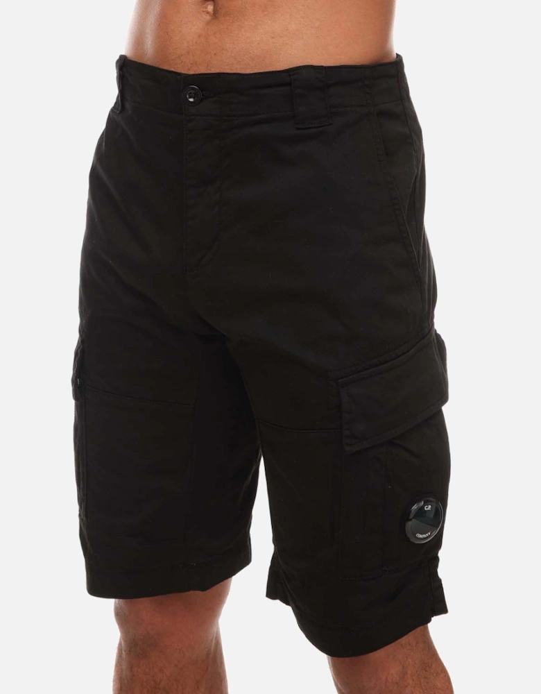 Mens Stretch Sateen Cargo Shorts