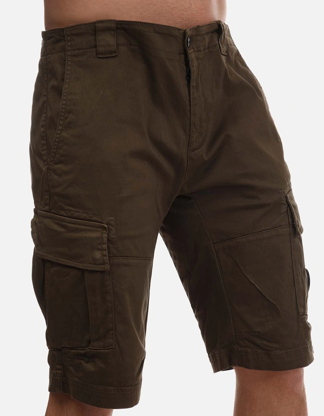 Mens Stretch Sateen Cargo Shorts, 6 of 5