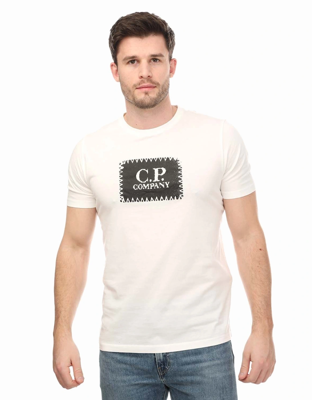 Mens Jersey Label Style Logo T-Shirt, 6 of 5
