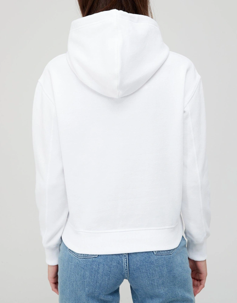 Embroidery Hoodie - White