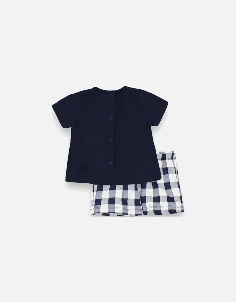 Navy Gingham Short Set