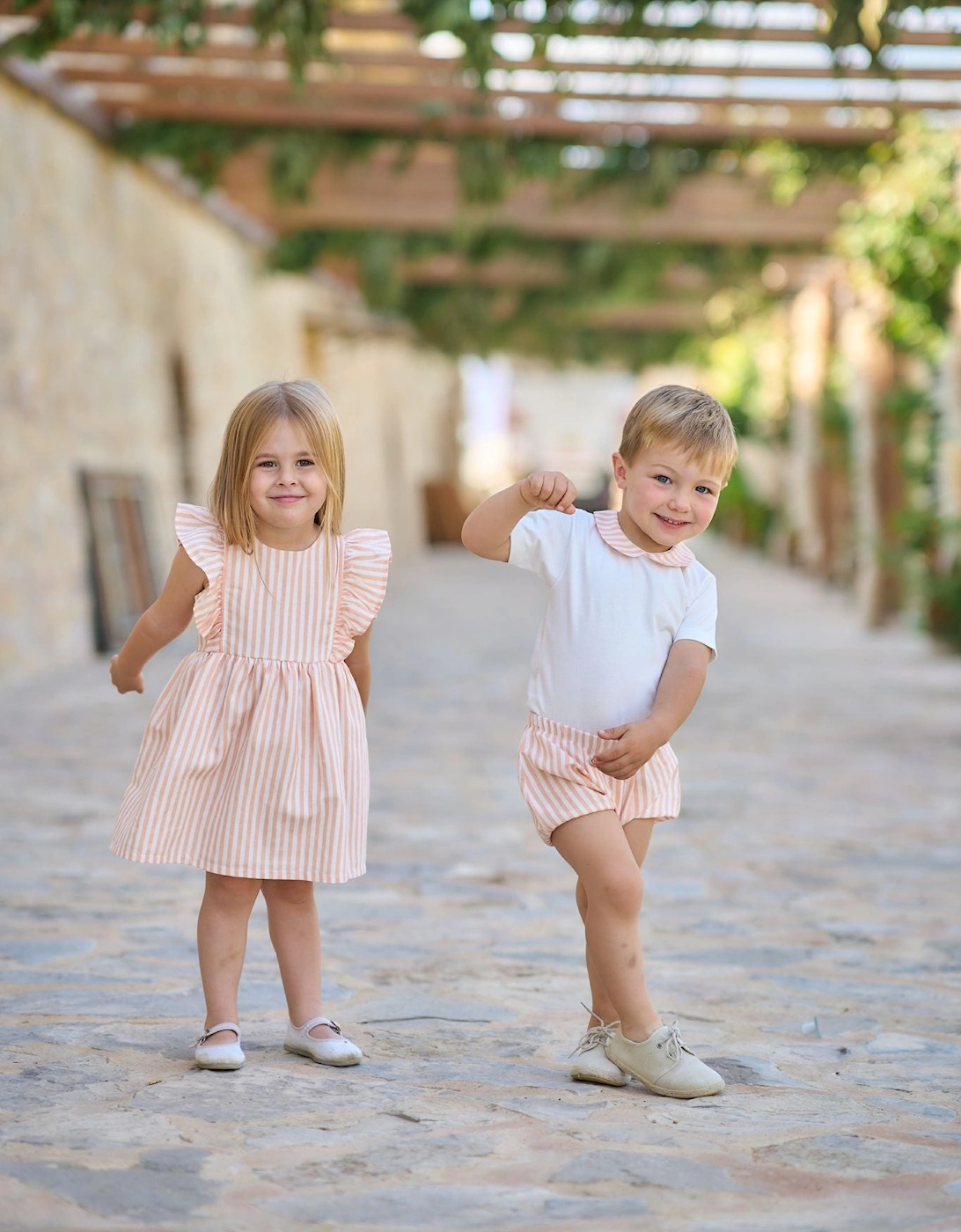 Orange Stripe Jam Pant Set