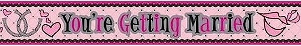 You?'re Getting Married Text Banner