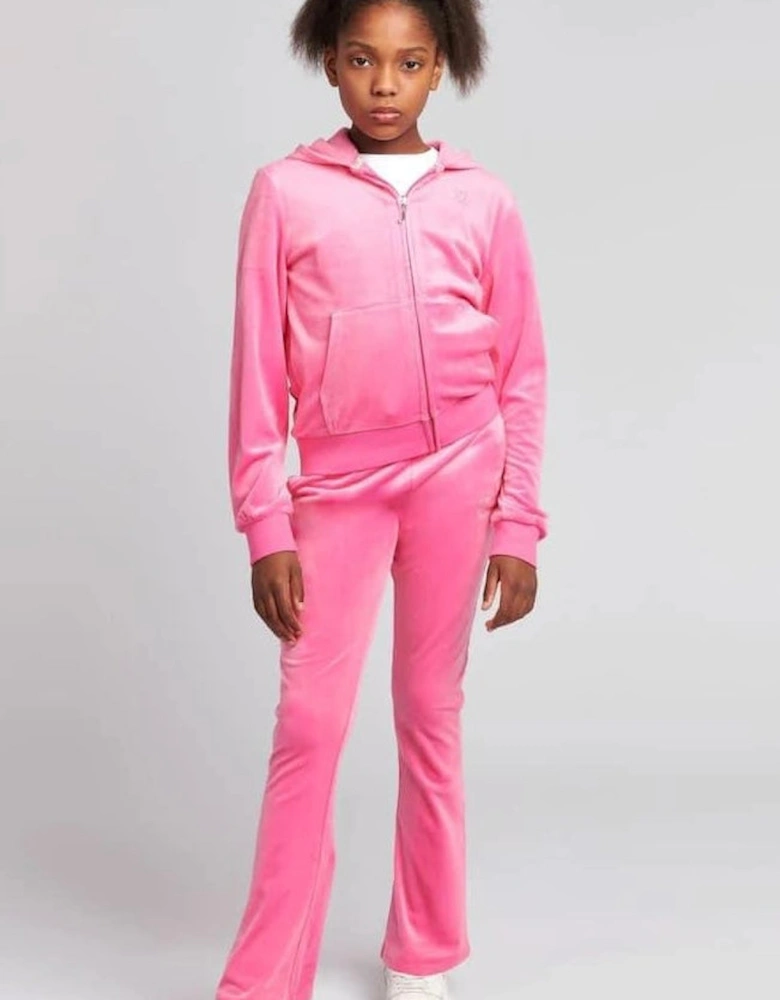 BRIGHT PINK SOFT VELOUR TRACKSUIT