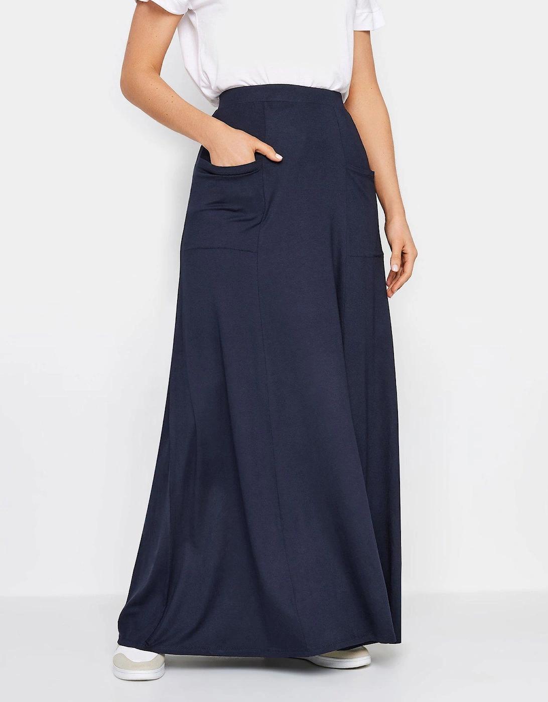 Tall Navy Fit And Flare Skirt, 2 of 1
