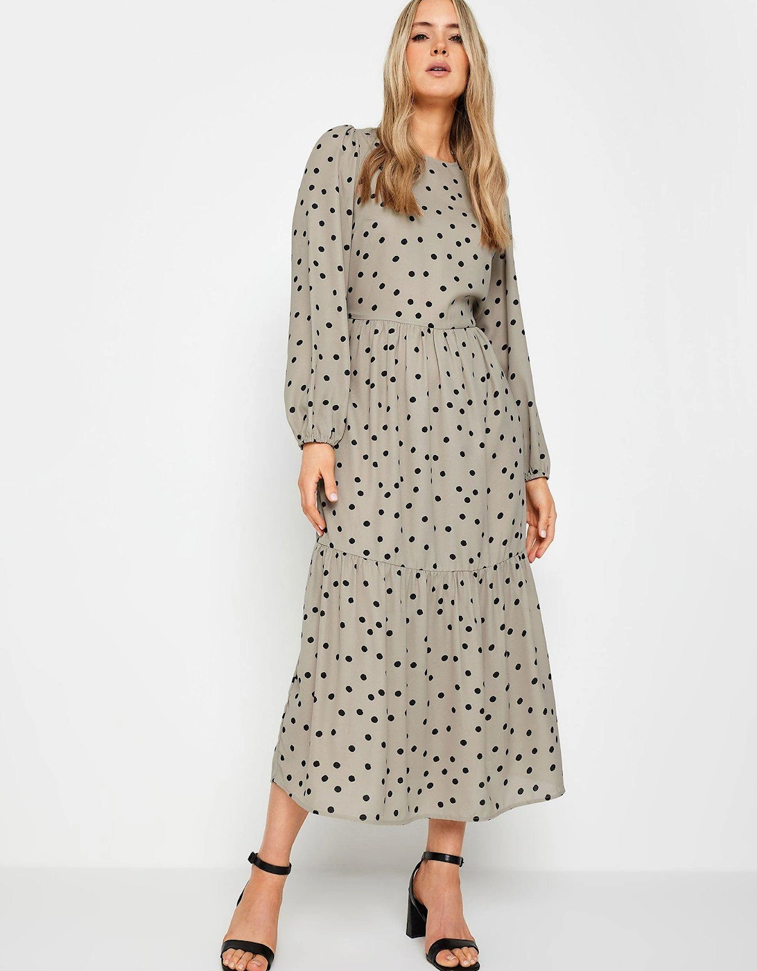 Tall Natural Spot Printed Smock Dress, 2 of 1