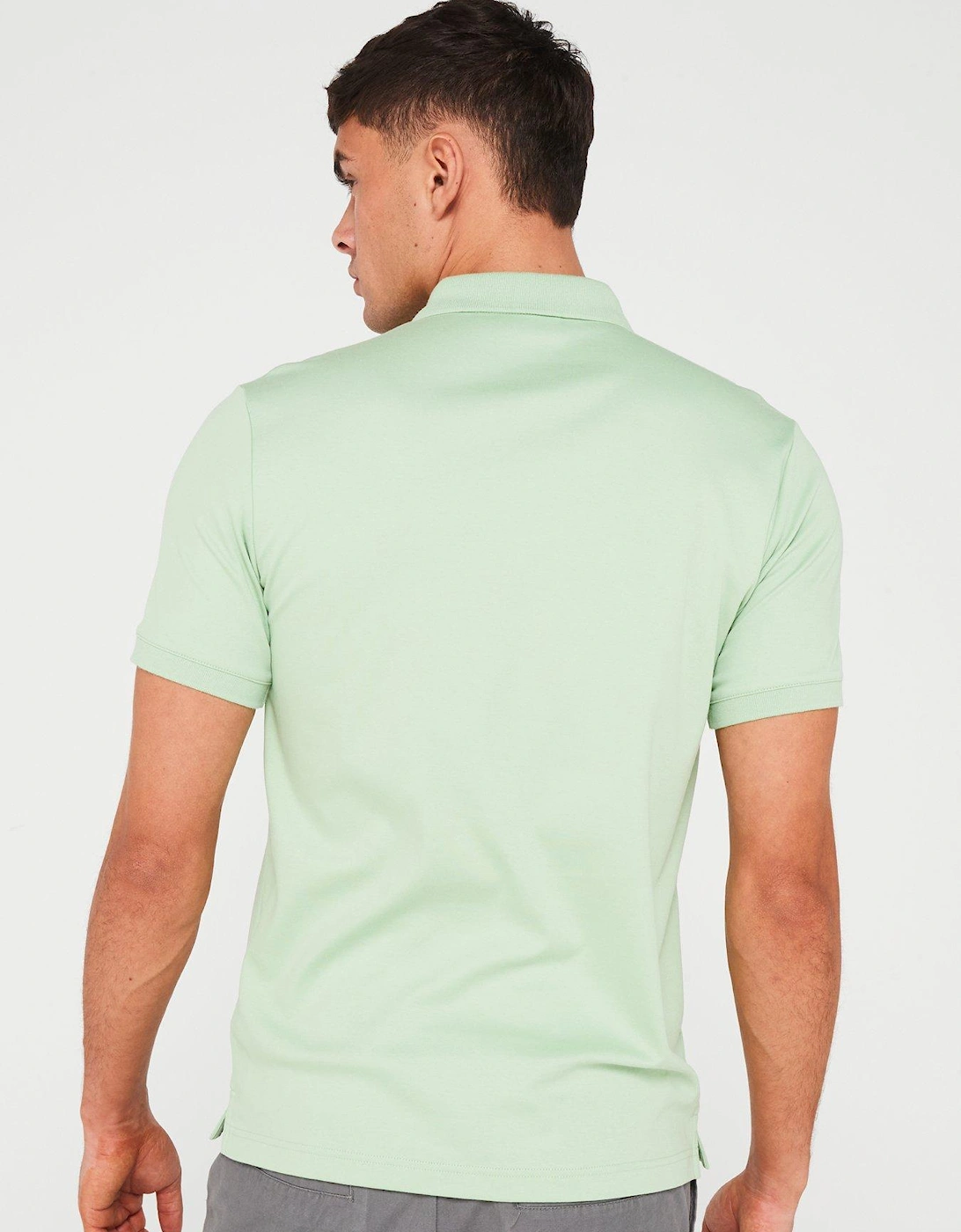 Smooth Cotton Slim Fit Polo Shirt - Light Green 