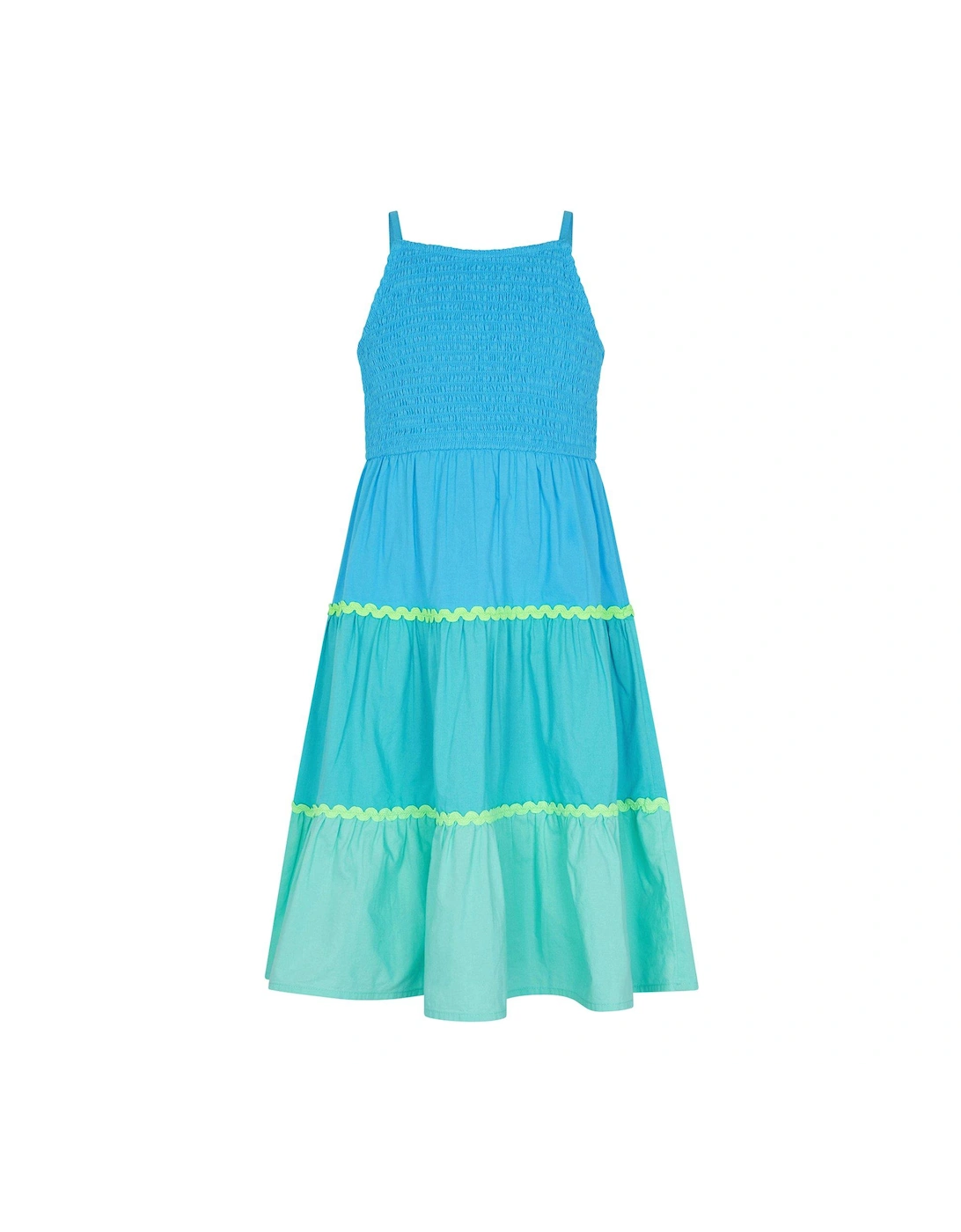 Girls Colourblock Dress - Blue, 3 of 2
