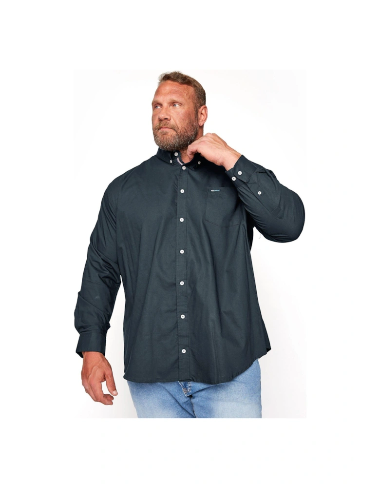 Essential Smart Long Sleeve Oxford Shirt - Navy