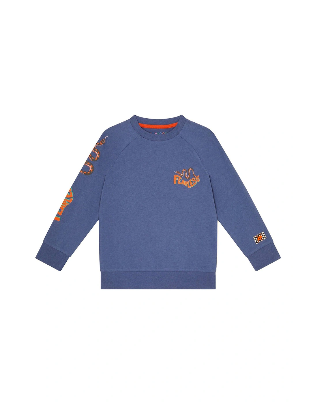 Boys Fearless Long Sleeve T-shirt - Blue, 2 of 1