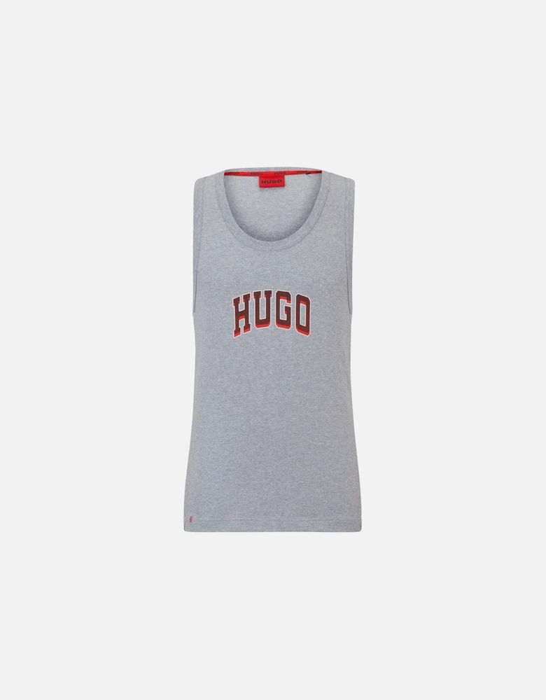 Basketball Logo Match Tank Top Vest, Medium Grey