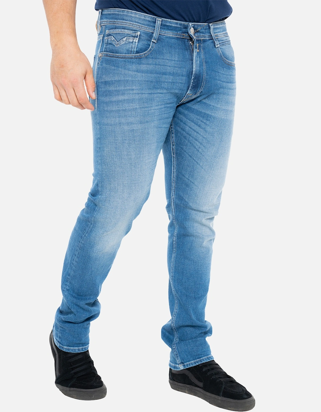 Mens Rocco Comfort Fit Jeans (Dark Blue)