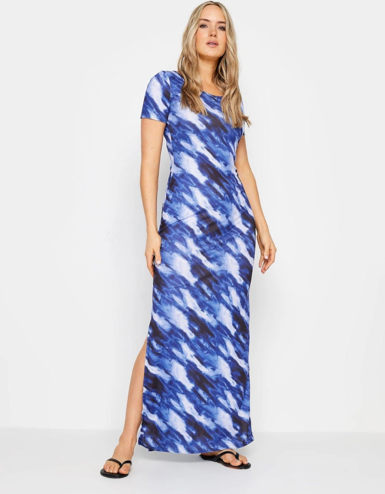 Tall Blue Abstract Maxi Dress