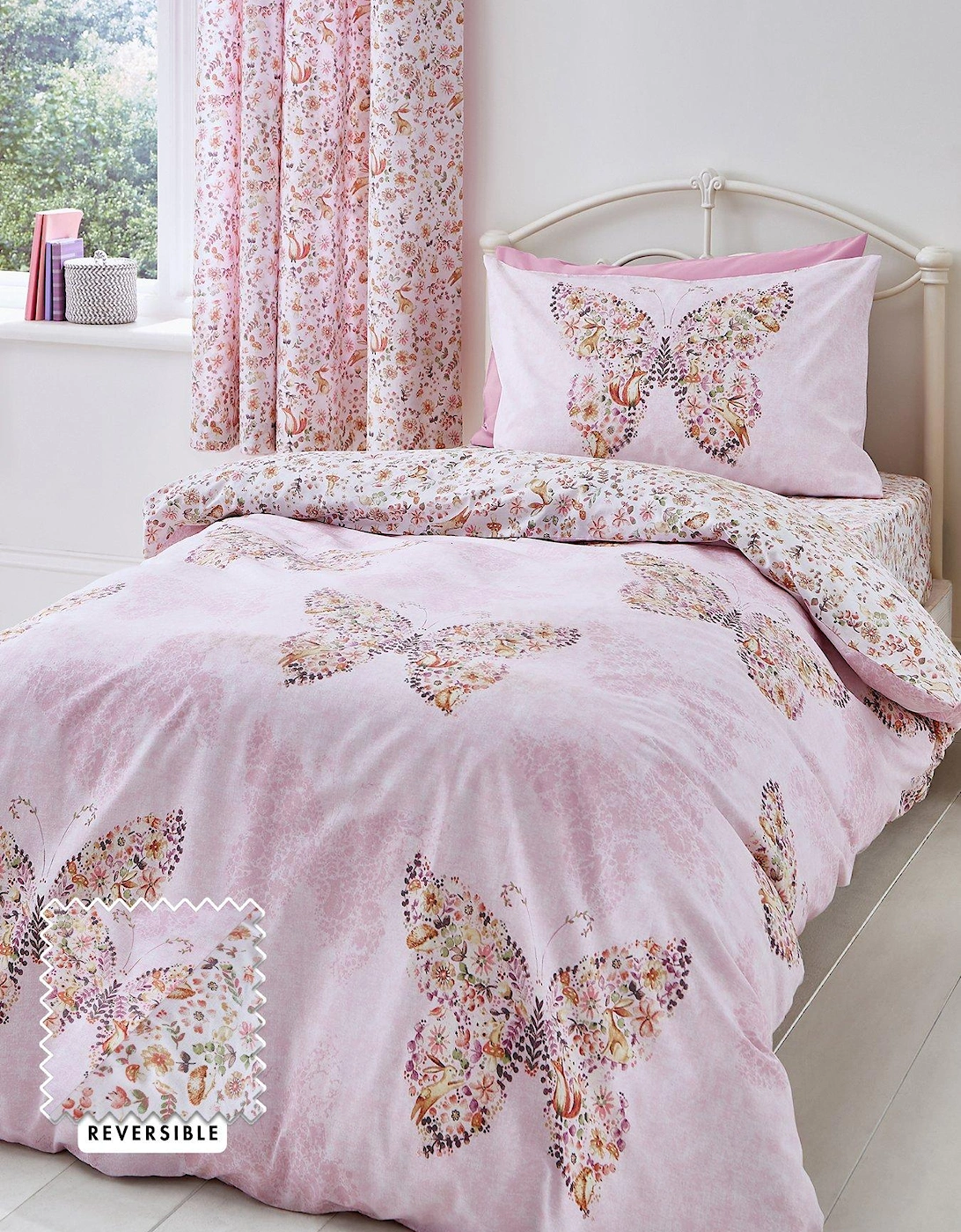 Enchanted Butterfly Duvet Cover Set - Pink, 2 of 1