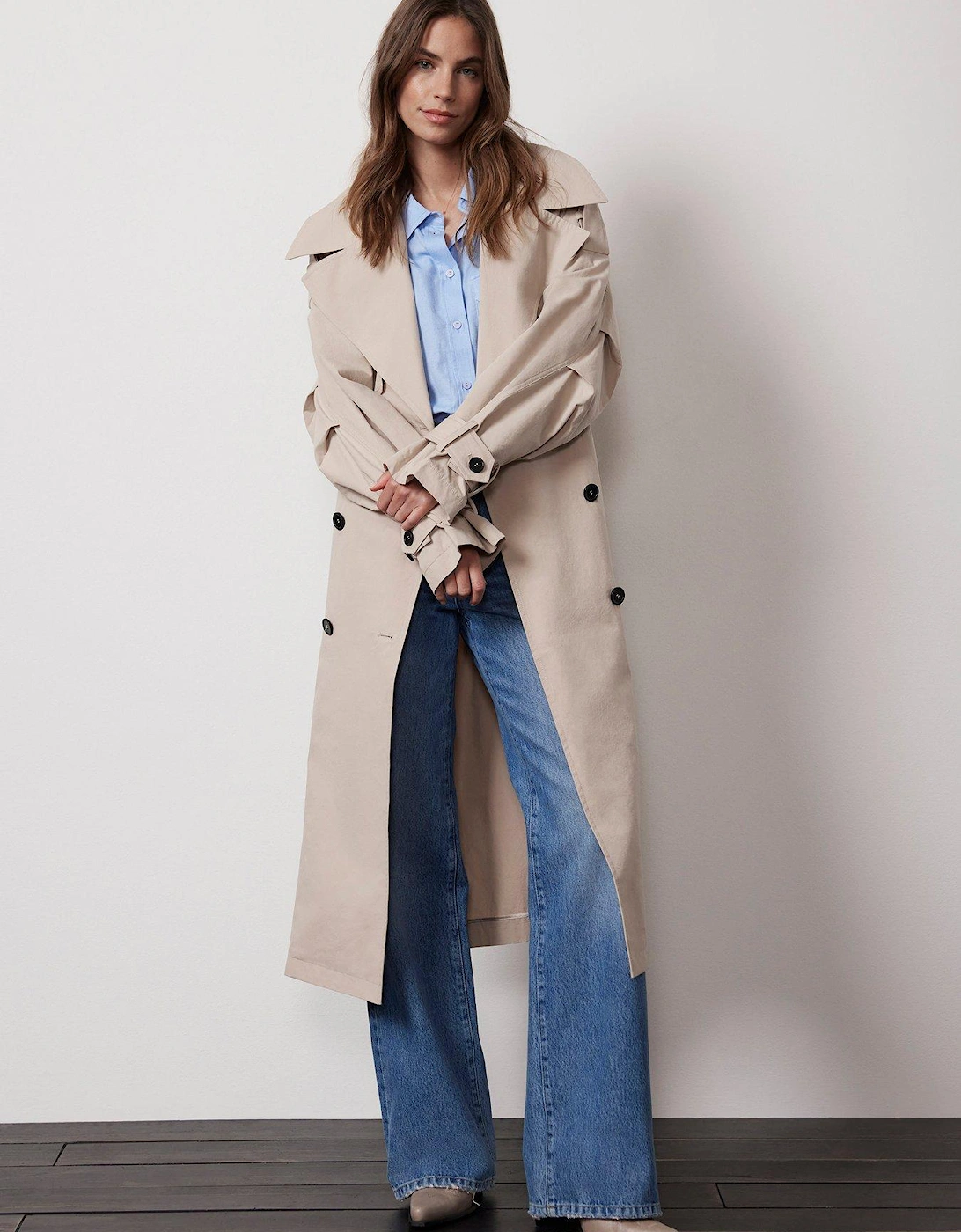 Stone Relaxed Cotton Trench, 2 of 1