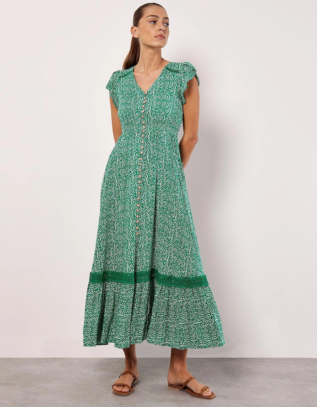 Mini Dot Crochet Maxi Dress, 6 of 5