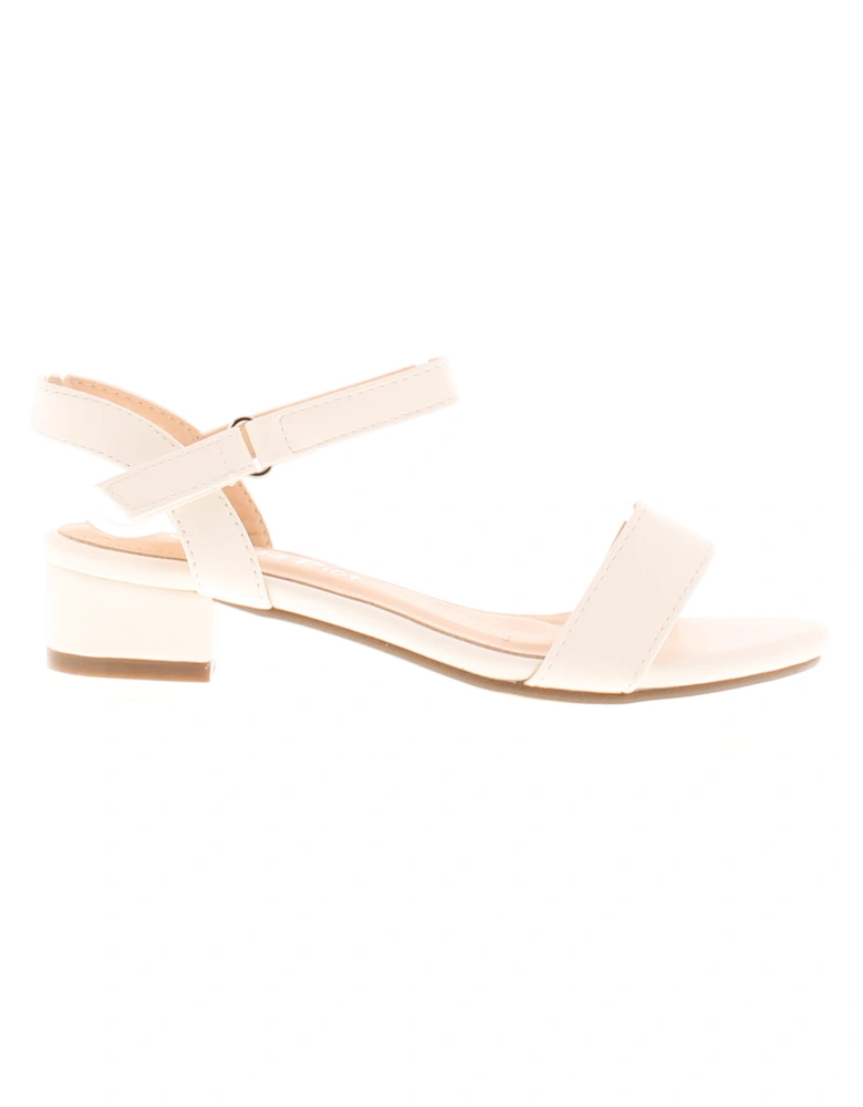 Girls Sandals Strappy Heeled Rosie white UK Size