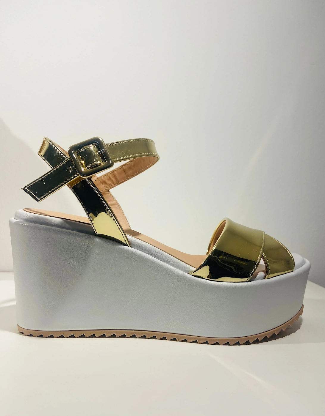 Mirrored gold wedge sandal, 3 of 2