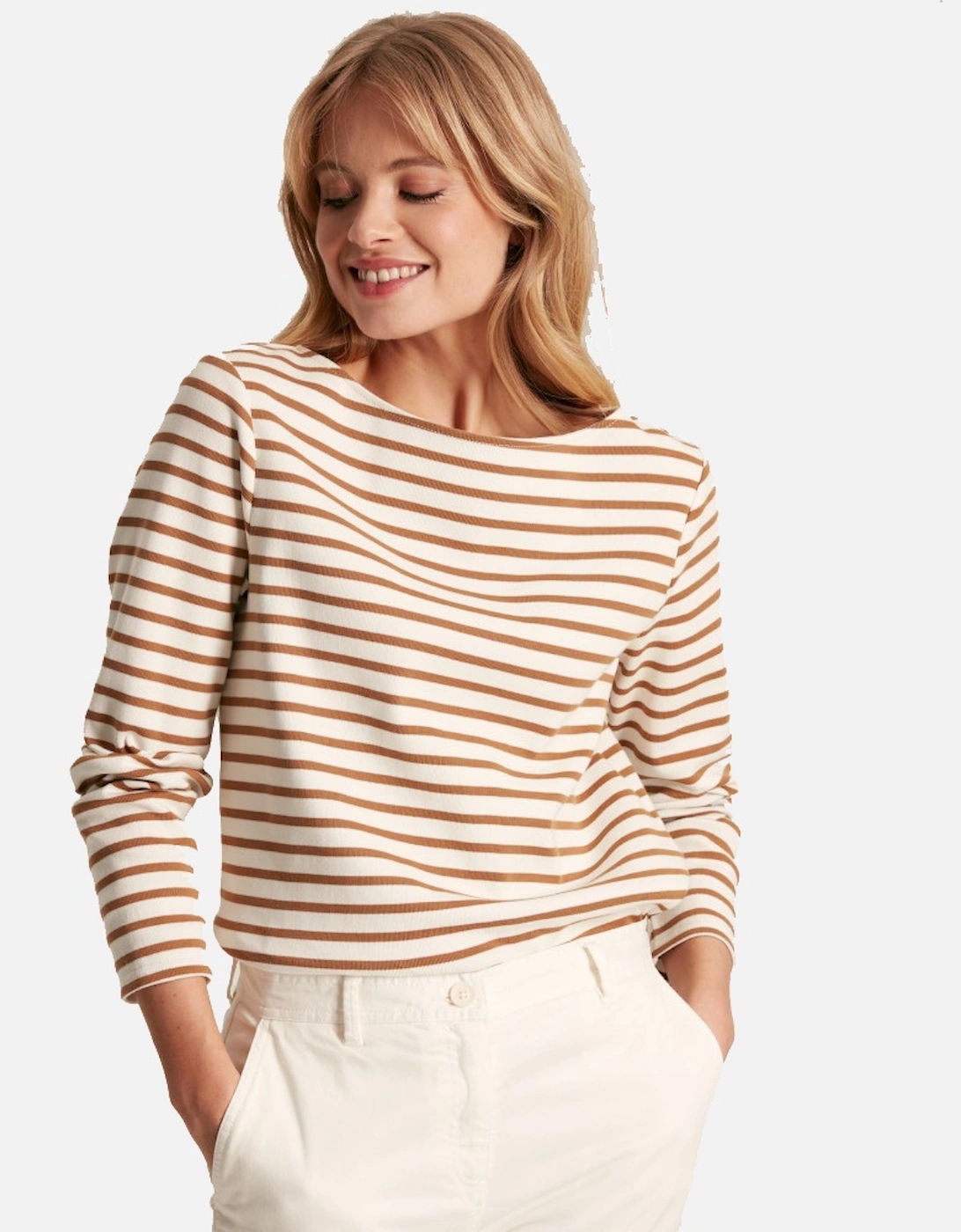 Womens Harbour Cotton Long Sleeved Top, 5 of 4