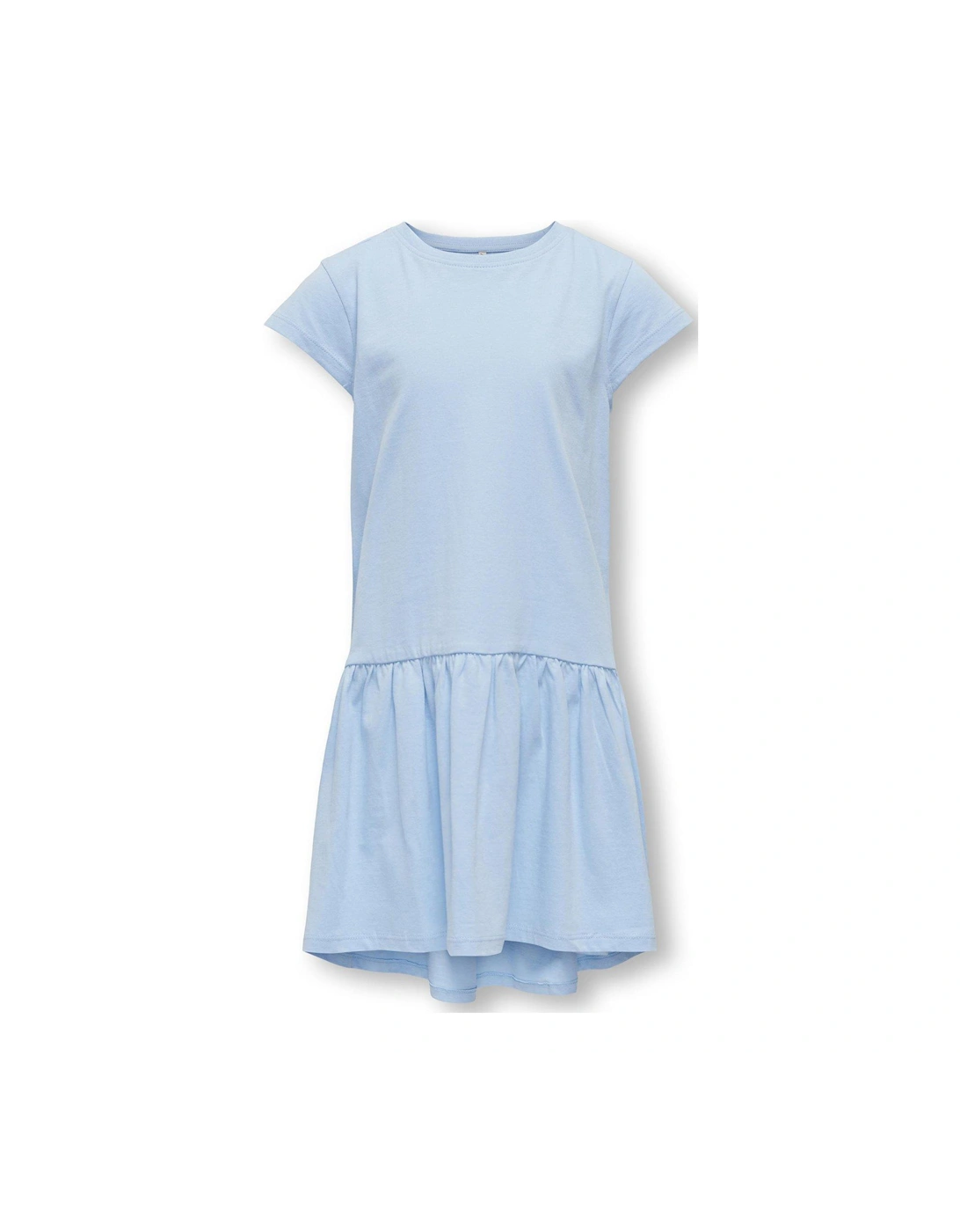 Girls Short Sleeve Jersey Dress - Light Blue, 3 of 2