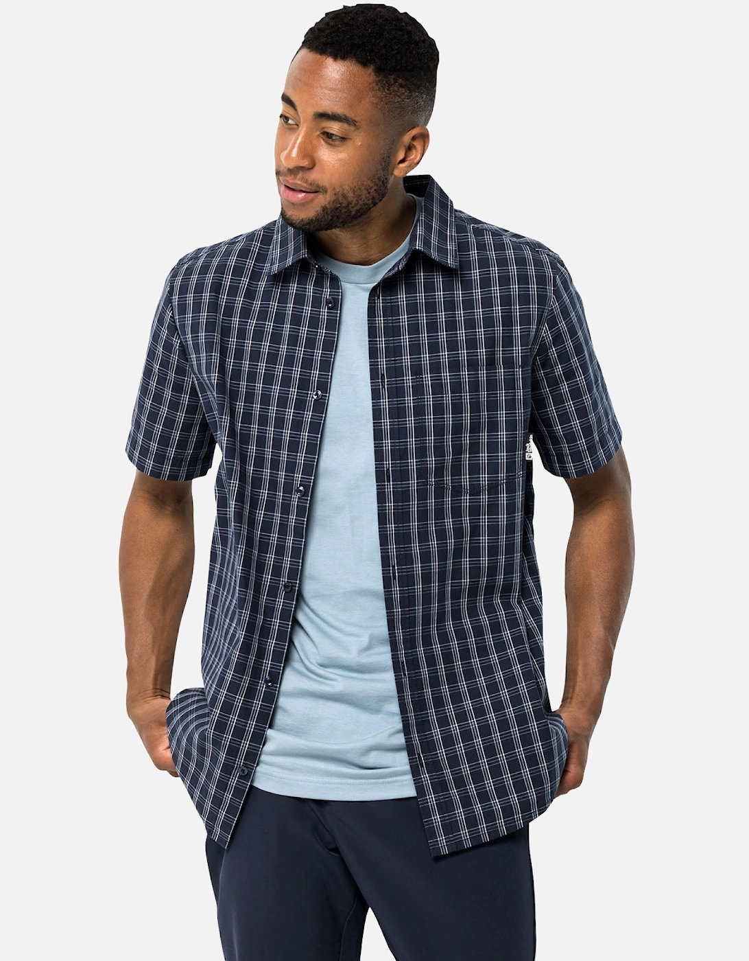 Mens Hot Springs Short Sleeve Check Shirt, 8 of 7