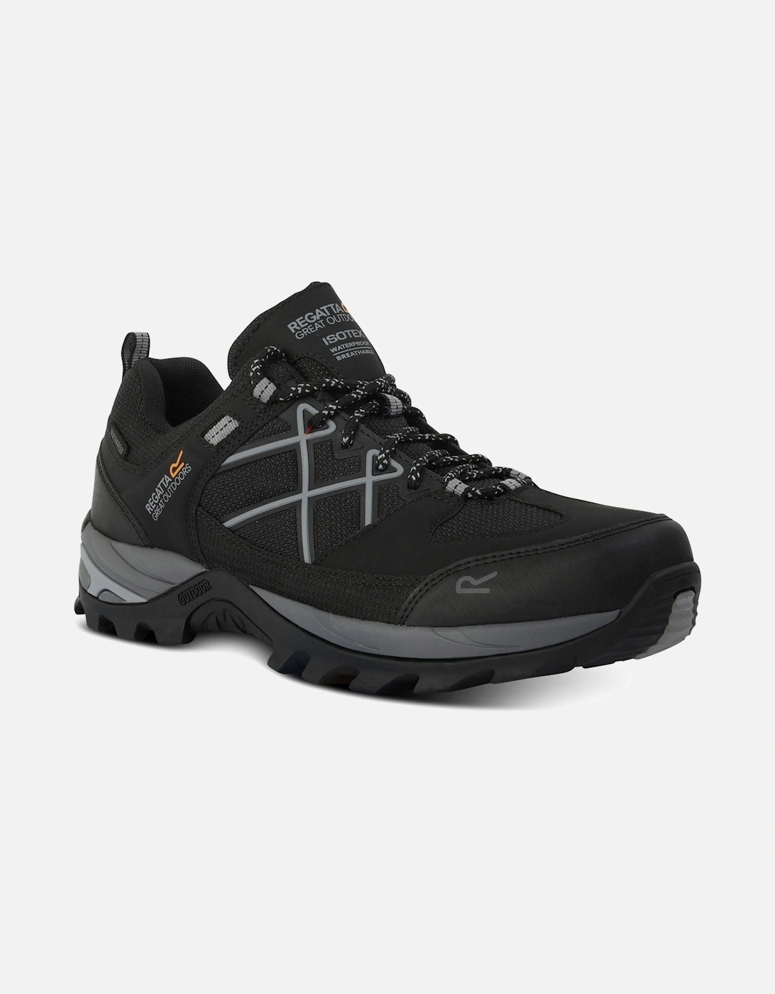Mens Samaris III Waterproof Walking Shoes - Black/Granit, 8 of 7