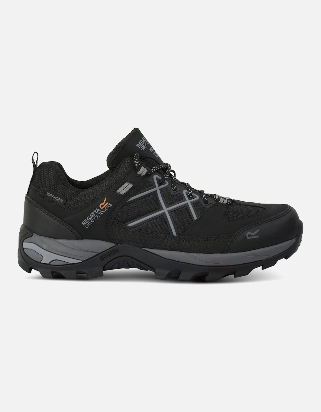 Mens Samaris III Waterproof Walking Shoes - Black/Granit