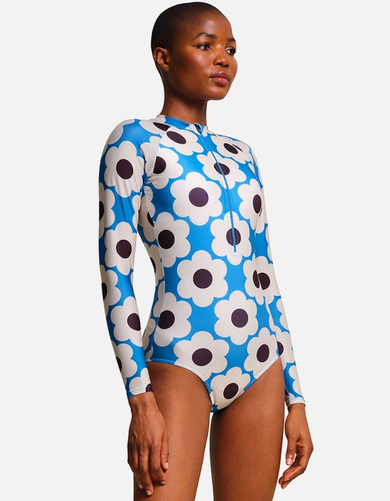 Womens Orla Kiely Front Zip Swimming Costume