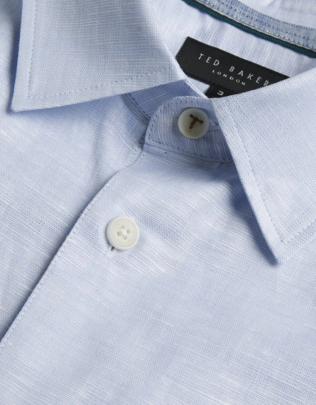 Palomas Mens Short Sleeve Linen Shirt