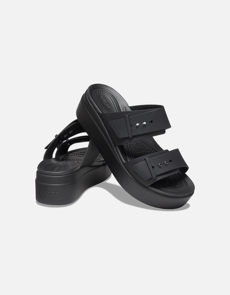 Women's Brooklyn Buckle Low Wedge Sandal Black