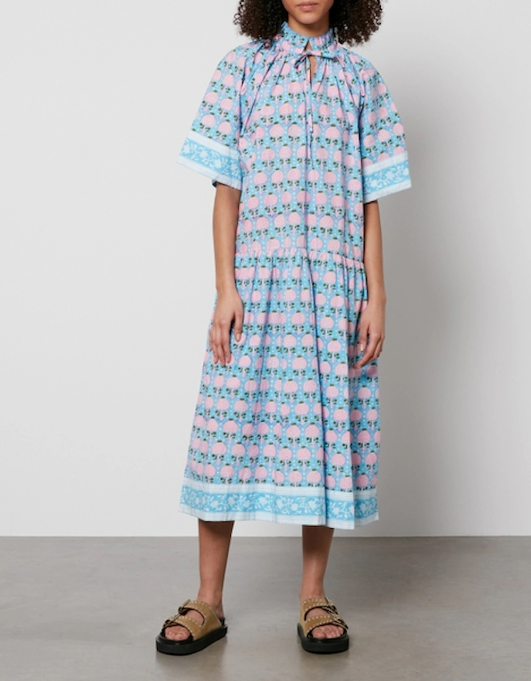 Yuva Floral-Print Cotton-Poplin Dress, 2 of 1
