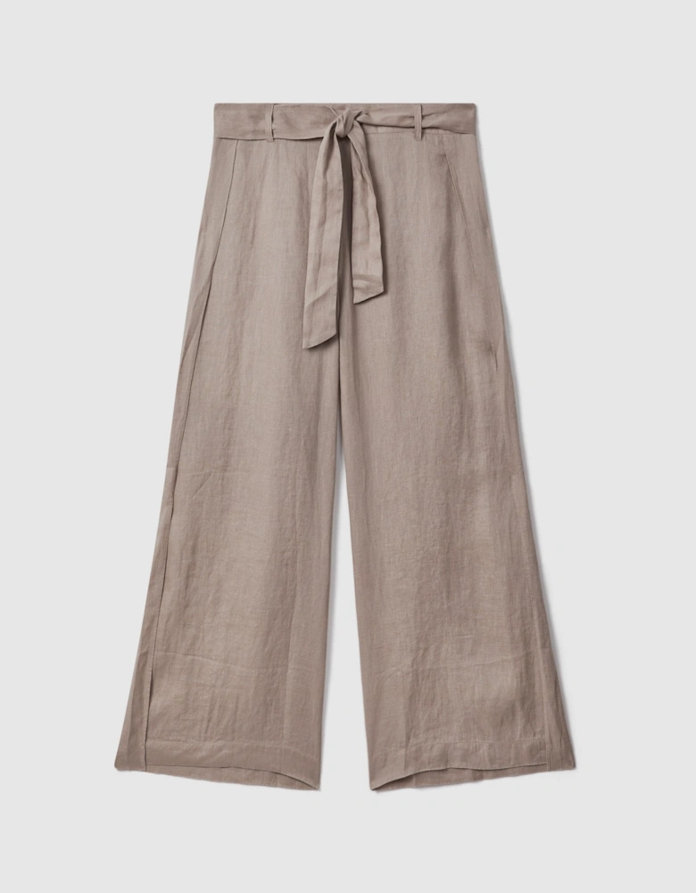 Linen Side Split Trousers