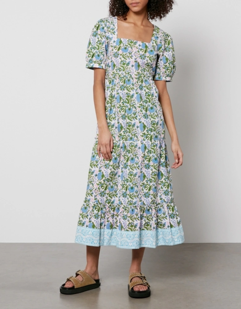 Divya Floral-Print Cotton-Poplin Dress
