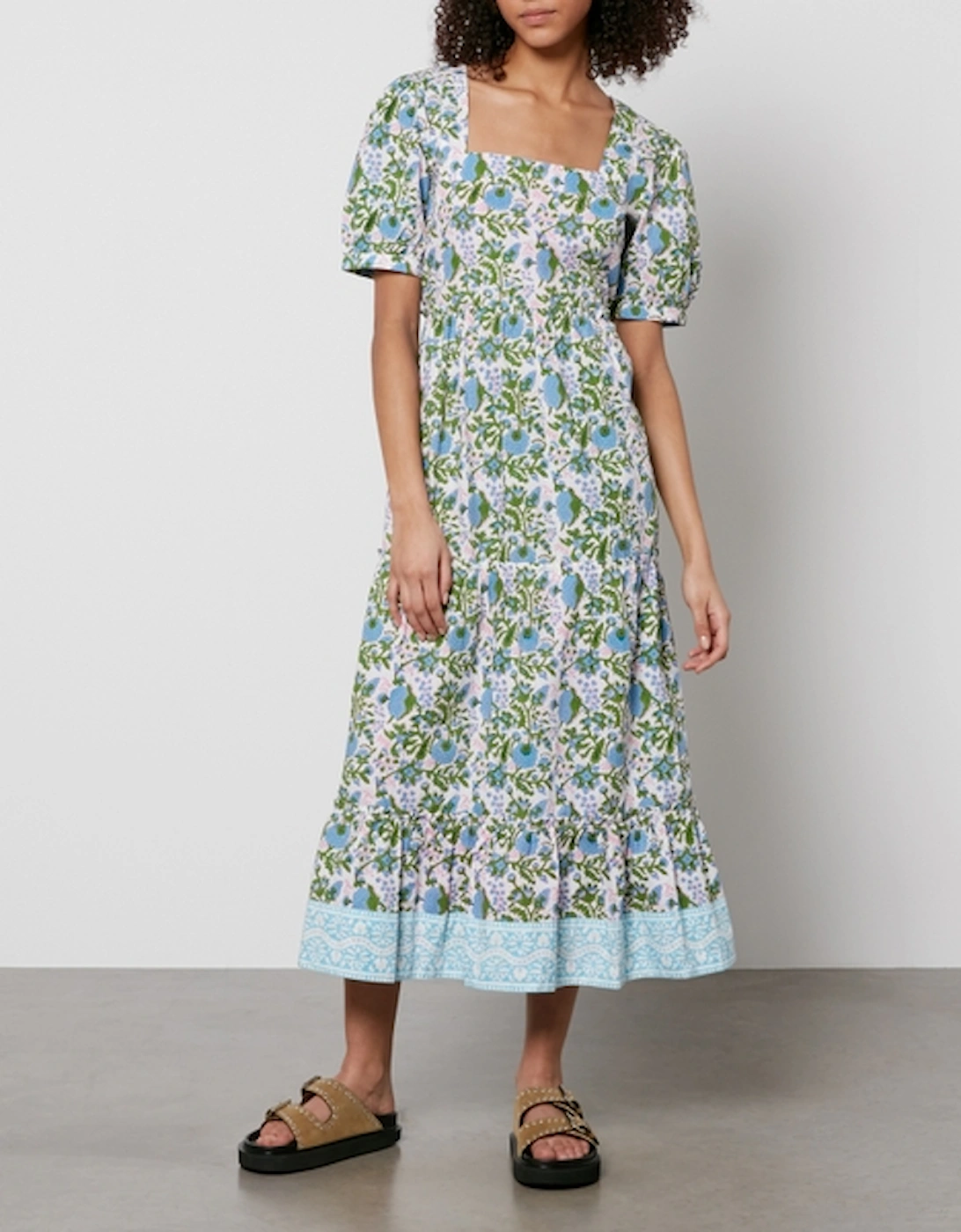 Divya Floral-Print Cotton-Poplin Dress, 2 of 1