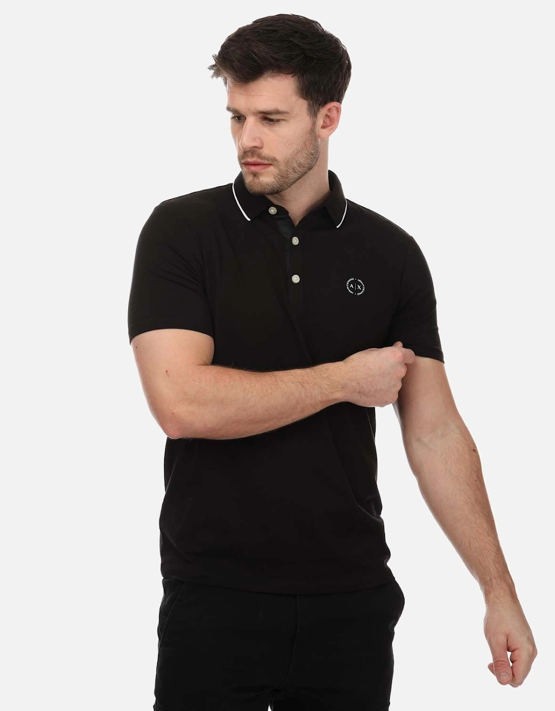 Mens Essential Tipped Collar Polo Shirt