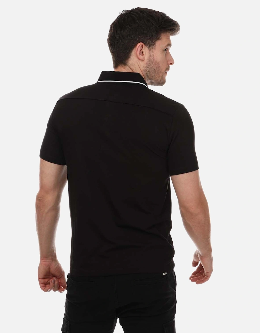 Mens Essential Tipped Collar Polo Shirt