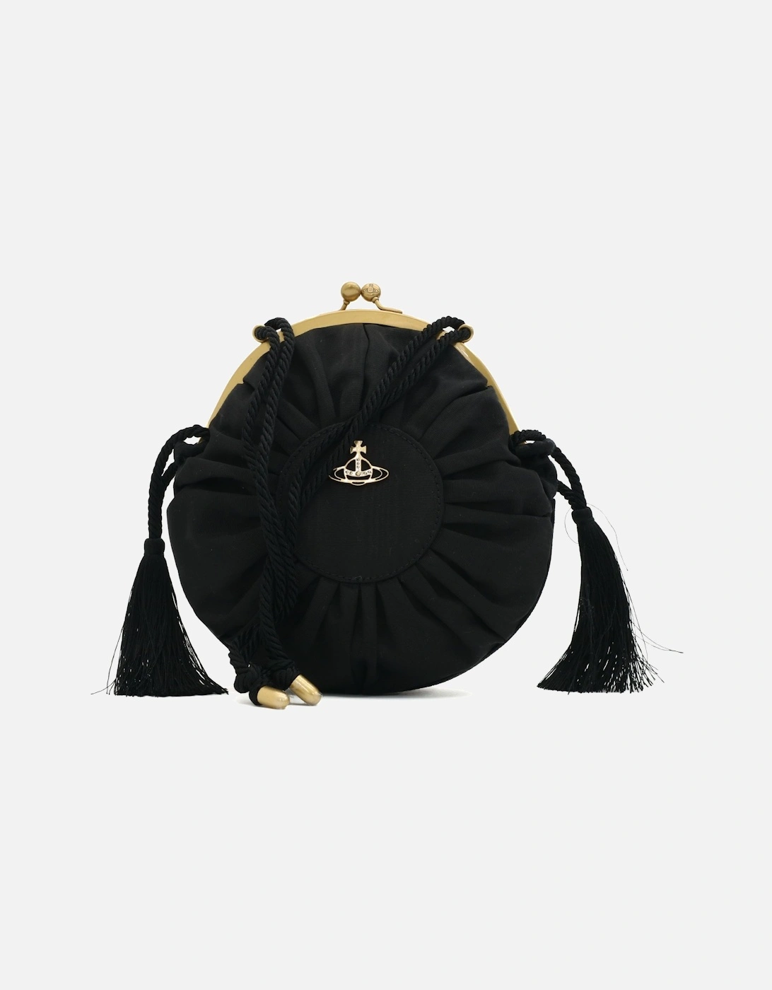 Rosie Circle Tassle Black Clutch Bag, 5 of 4