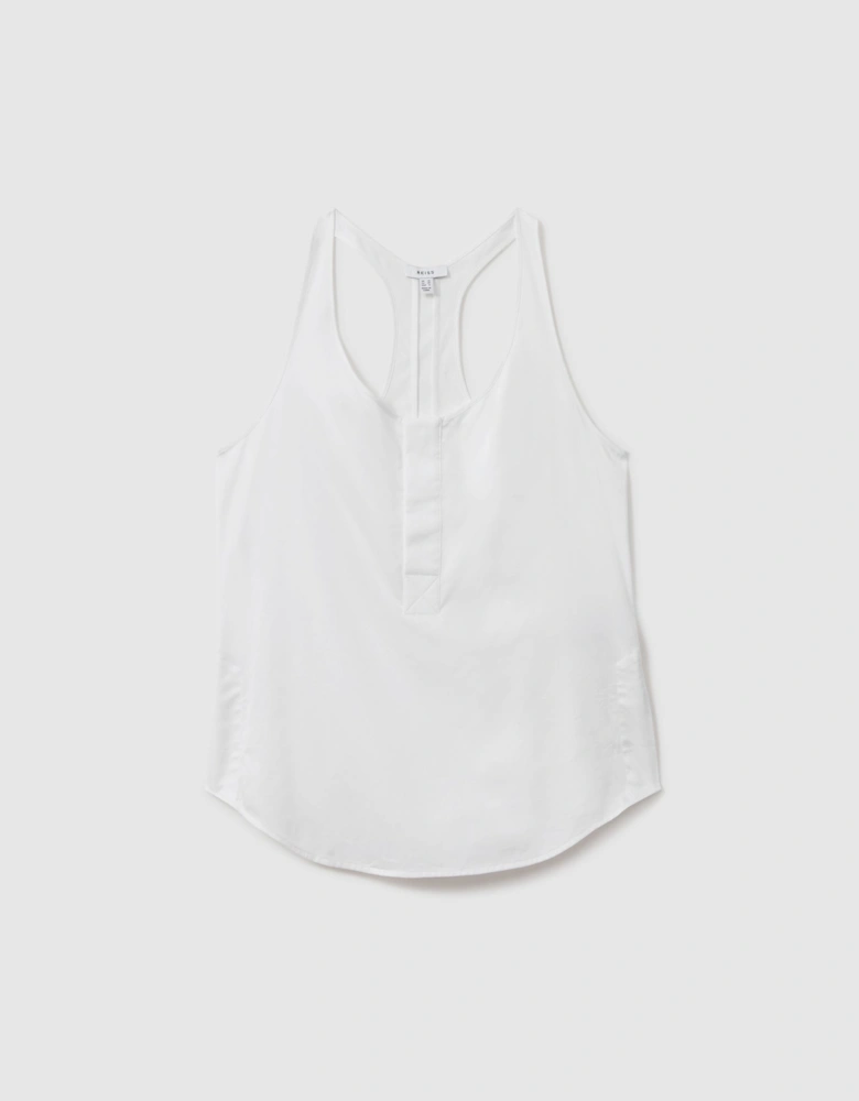 Relaxed Cotton Scoop Neck Vest
