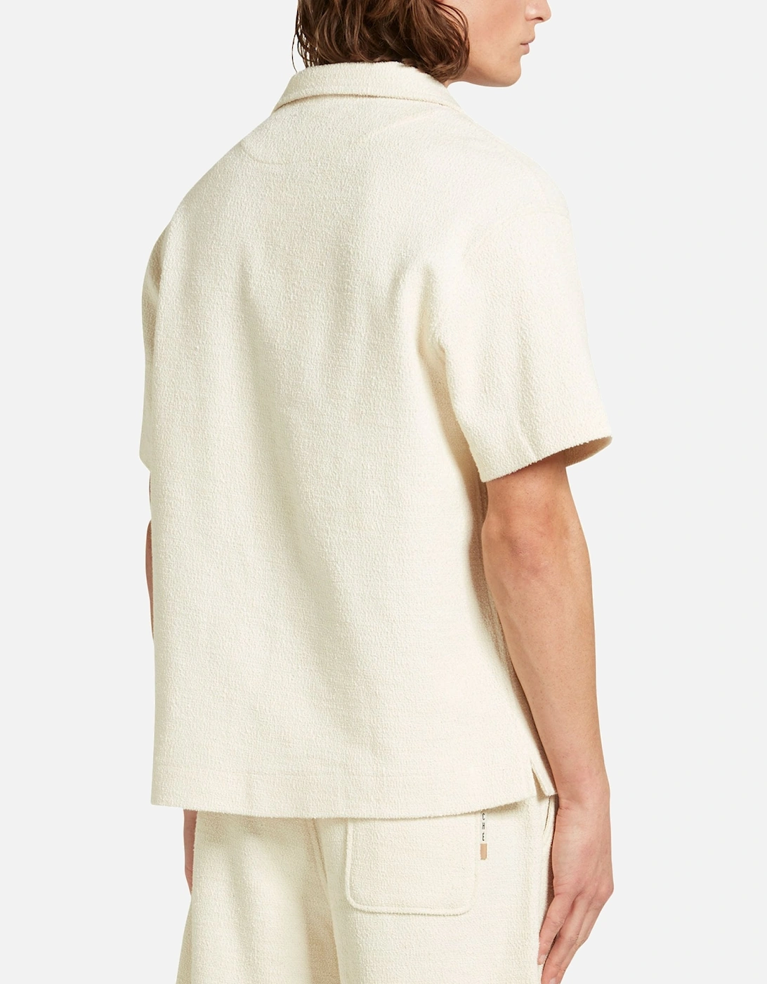 Ezra Boucle Ivory Textured Shirt