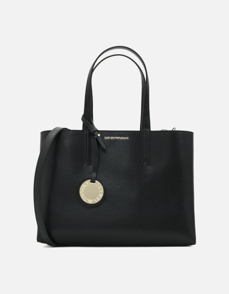 Small Logo Medium Black Shopper Bag