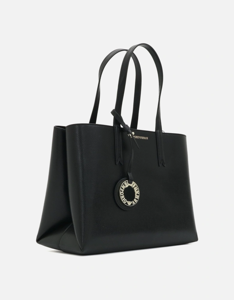 Small Logo Medium Black Shopper Bag