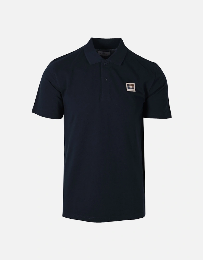 Check Patch Polo Shirt Navy