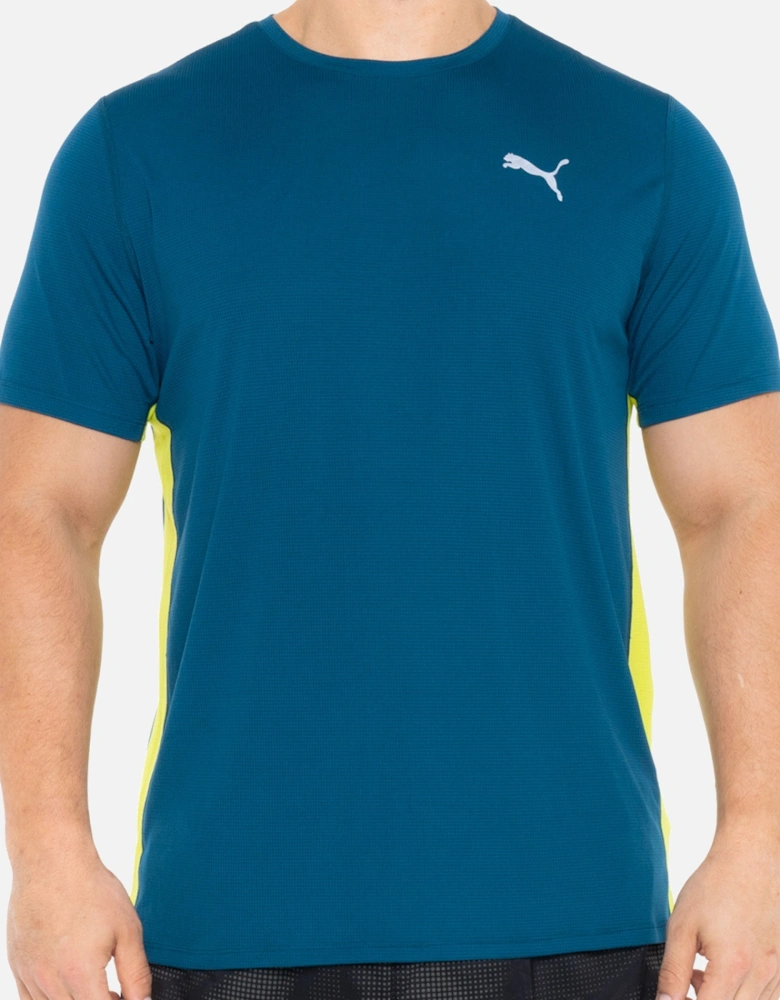 Mens Run Favorites Velocity T-Shirt (Ocean Blue)