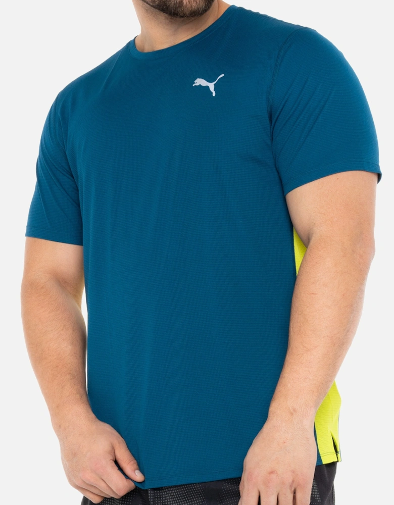 Mens Run Favorites Velocity T-Shirt (Ocean Blue)