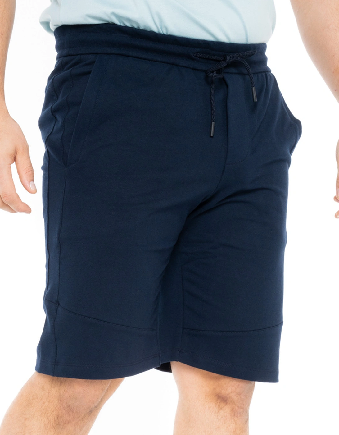 Mens Small Logo Jersey Shorts (Navy)
