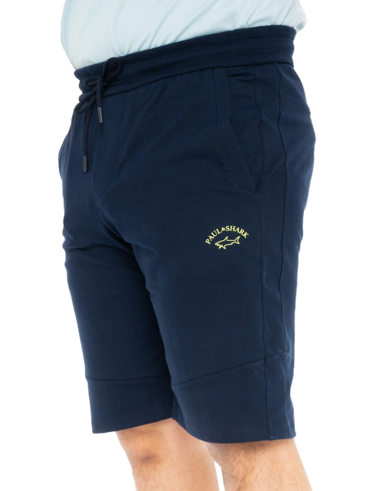 Mens Small Logo Jersey Shorts (Navy)