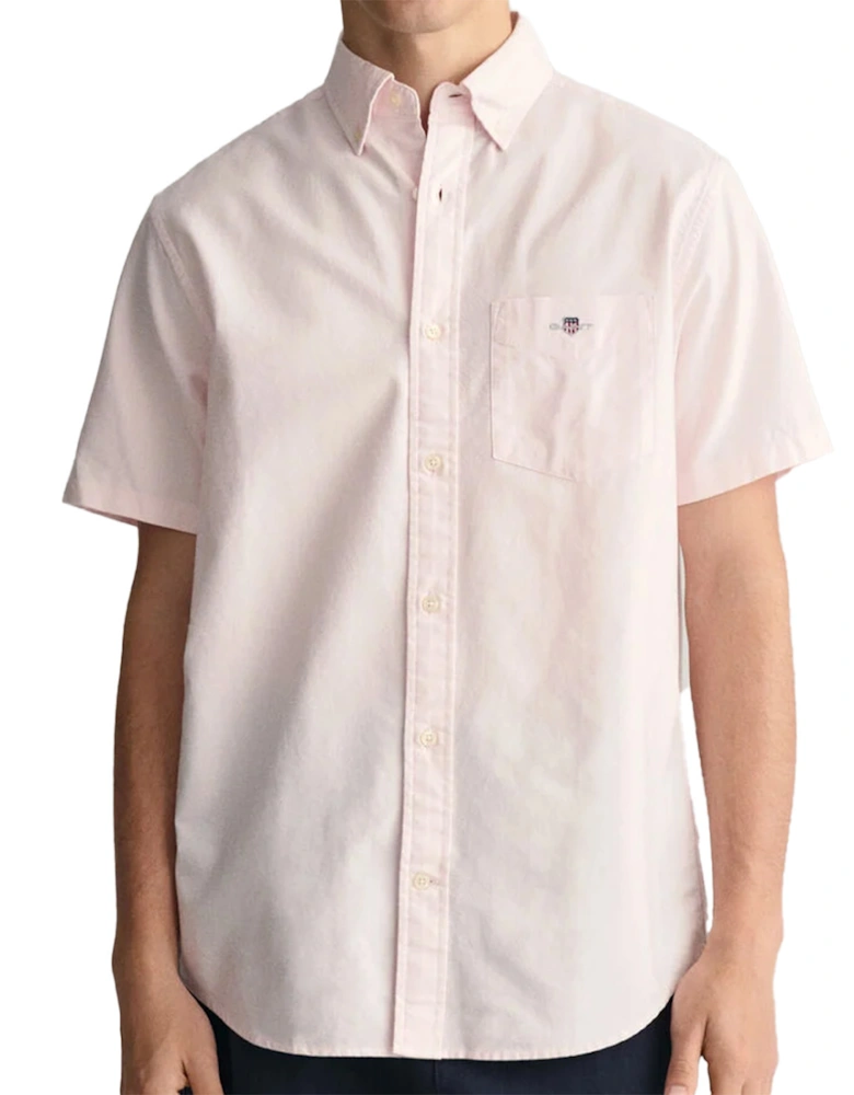 Mens Poplin S/S Shirt (Pink)