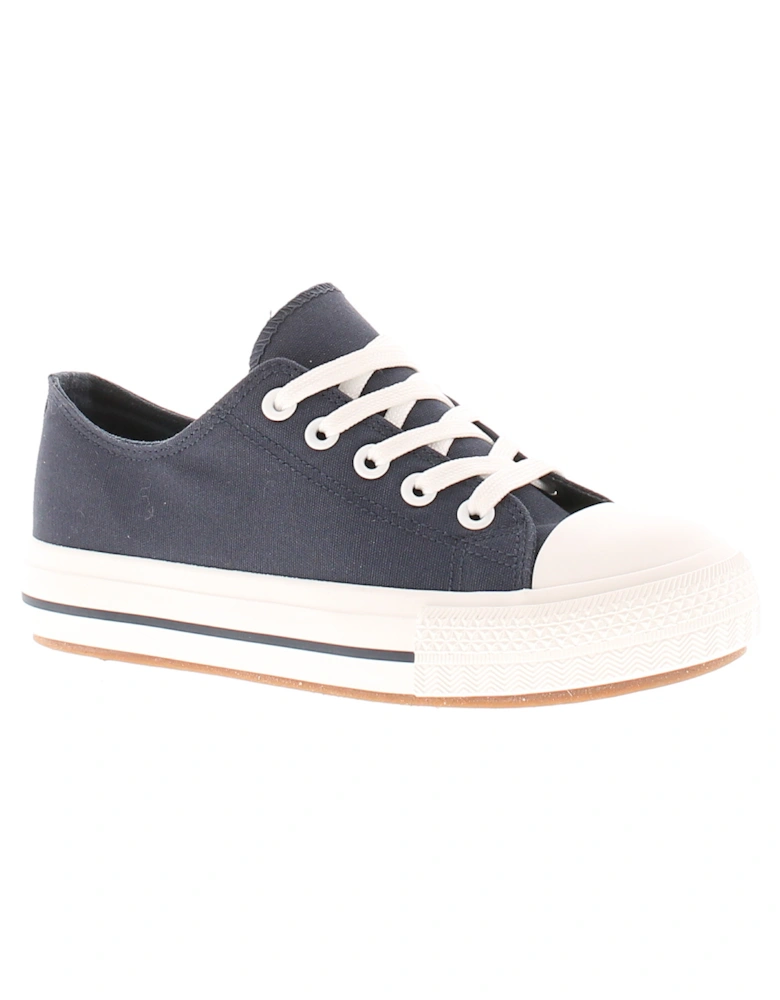 Younger Boys Pumps Canvas Shoes vinny navy UK Size