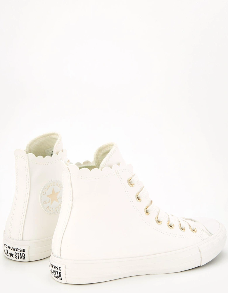 Womens Hi Top Trainers - White